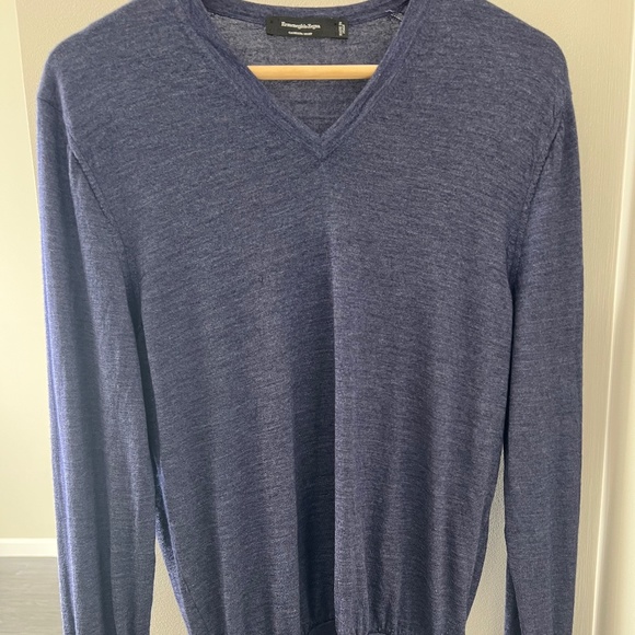 Zegna casheta cashmere-silk blend v-neck - Picture 3 of 3